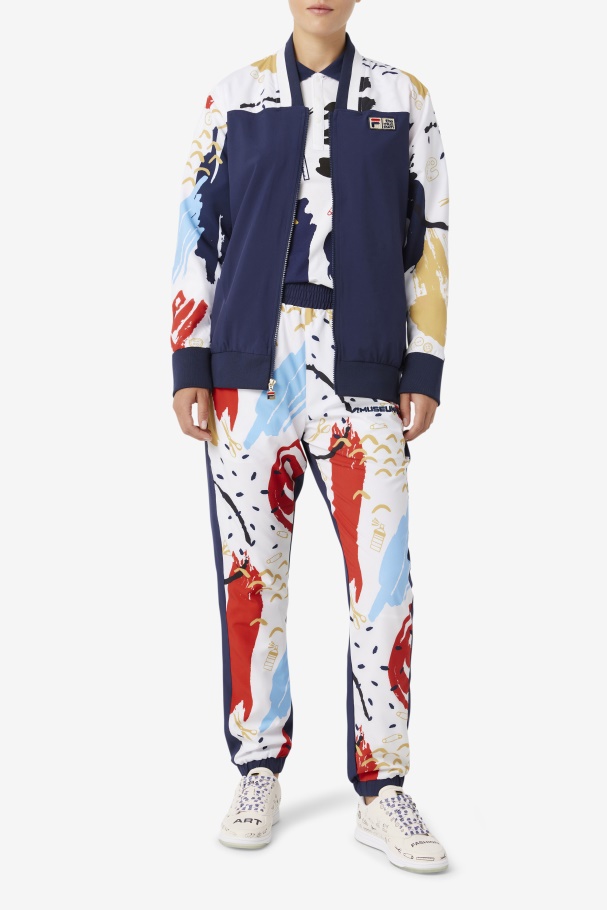 Fila UK x The Museum Printed Track Jacket Peacoat/White/Red Fila UK
