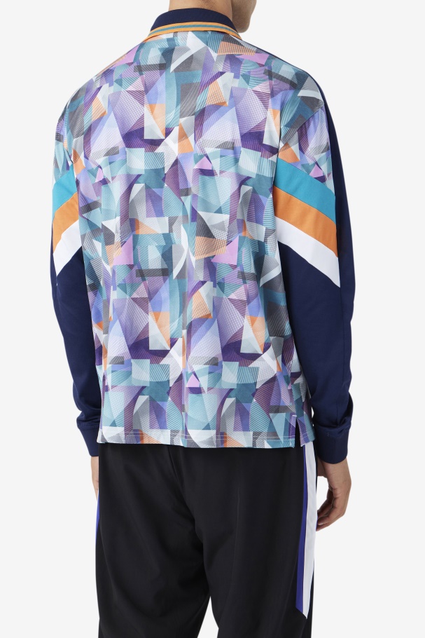 Kay Goalie Jersey Fila UK Navy/Blue/Tangerine/White