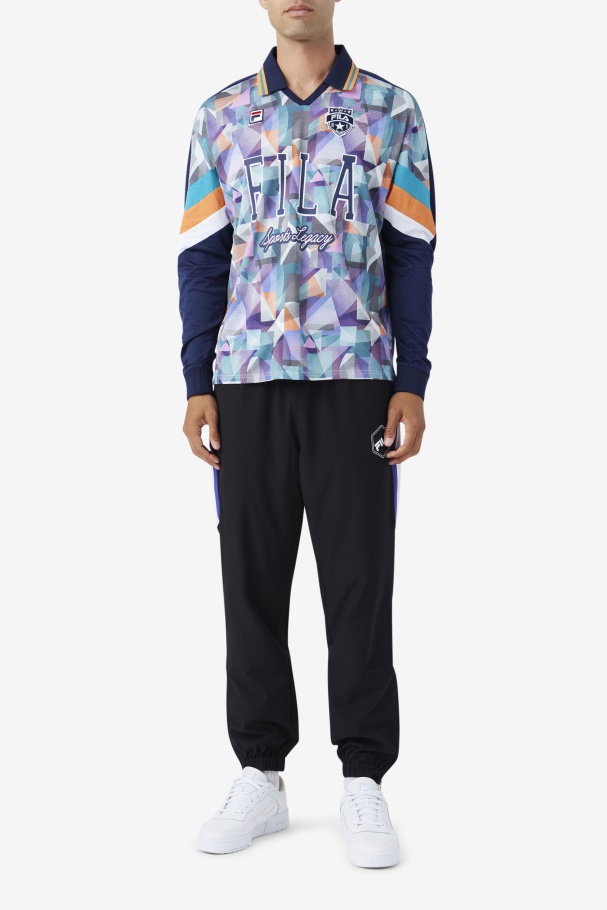 Kay Goalie Jersey Fila UK Navy/Blue/Tangerine/White