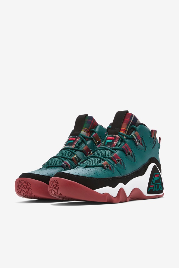 Black/June Bug/White Fila UK Men\'s Grant Hill 1