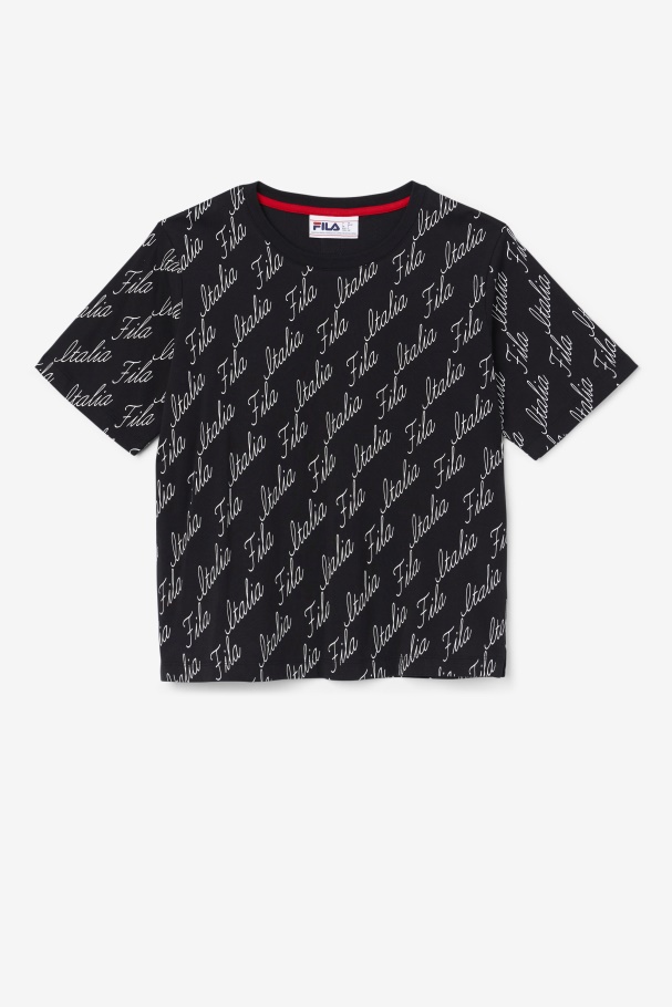 Fila UK Elizabeth Tee Black/Gardenia