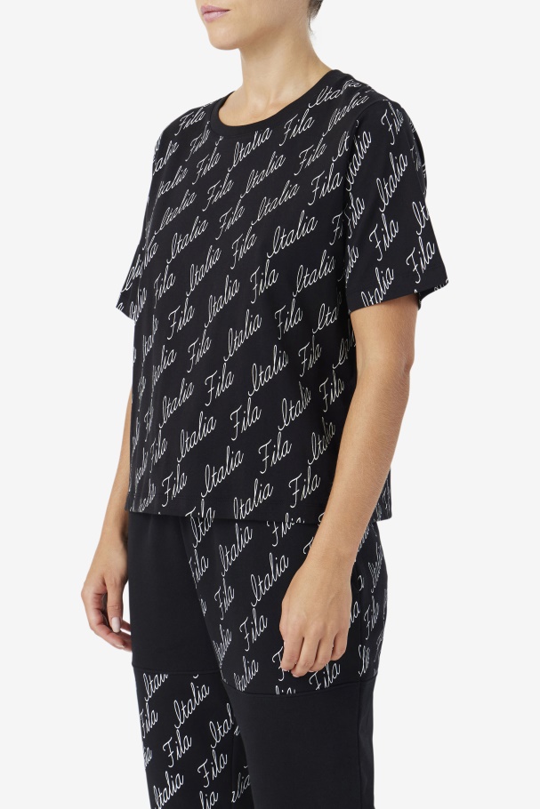 Fila UK Elizabeth Tee Black/Gardenia