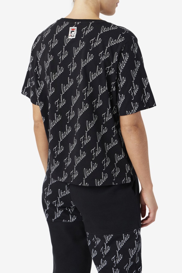 Fila UK Elizabeth Tee Black/Gardenia