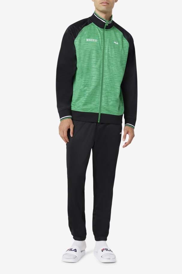 Nigeria Track Jacket Fila UK Jelly Bean/Black/White