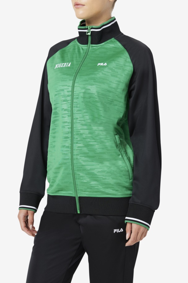 Nigeria Track Jacket Fila UK Jelly Bean/Black/White