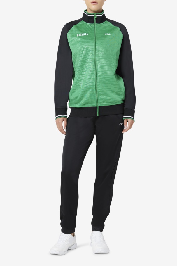 Nigeria Track Jacket Fila UK Jelly Bean/Black/White