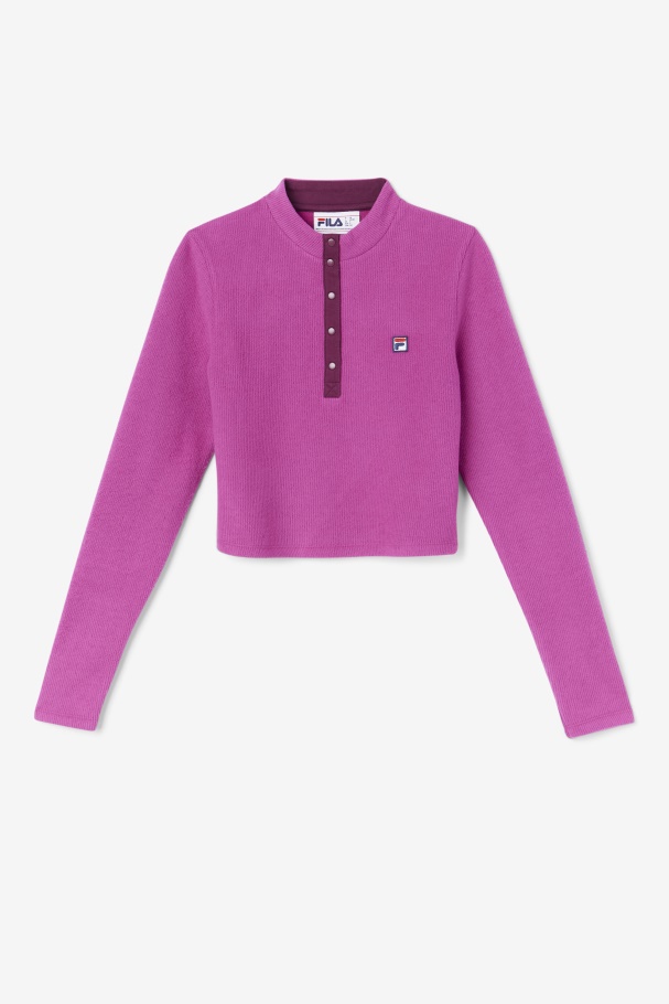 Josie Half Zip Top Fila UK Rouge/Potpourri