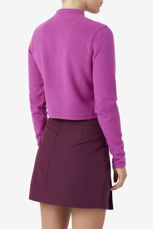 Josie Half Zip Top Fila UK Rouge/Potpourri