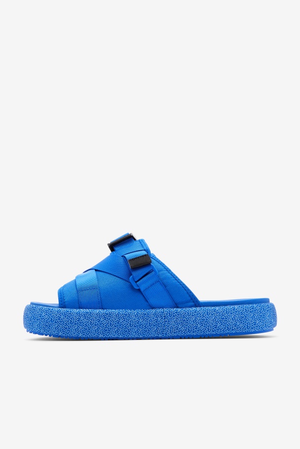 Blue/Black/Blue Men\'s Atlas Slide Fila UK