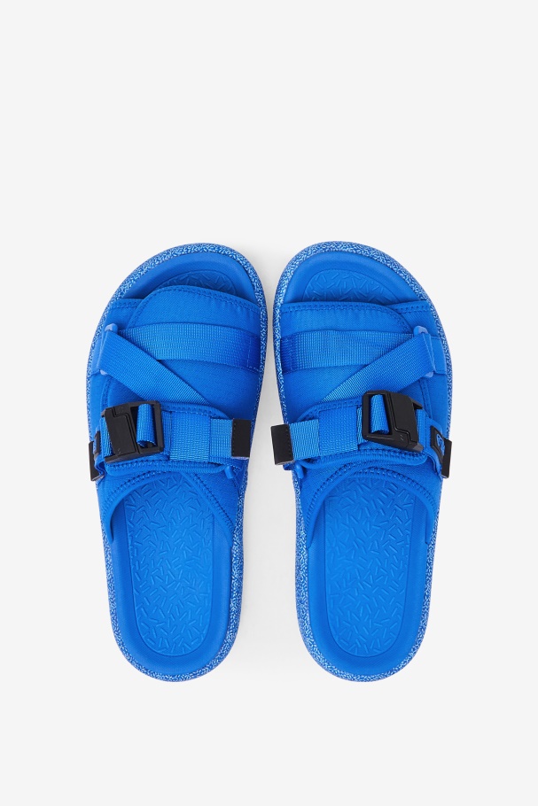 Blue/Black/Blue Men\'s Atlas Slide Fila UK