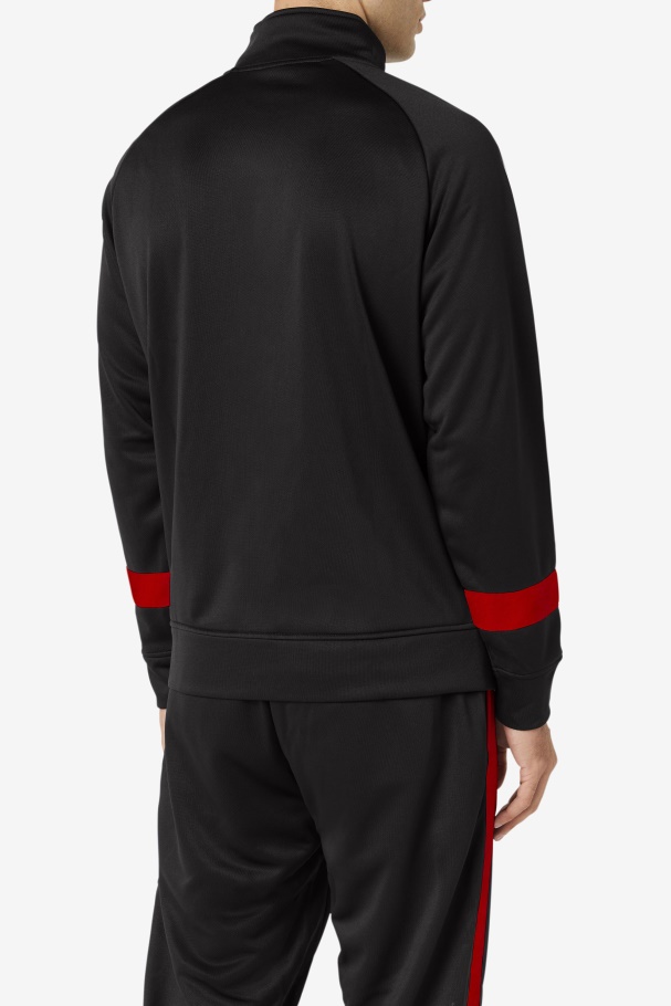 Black/Red Fila UK Renzo Jacket
