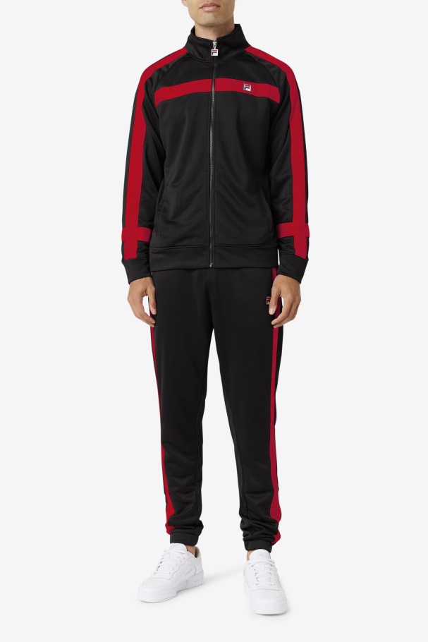 Black/Red Fila UK Renzo Jacket