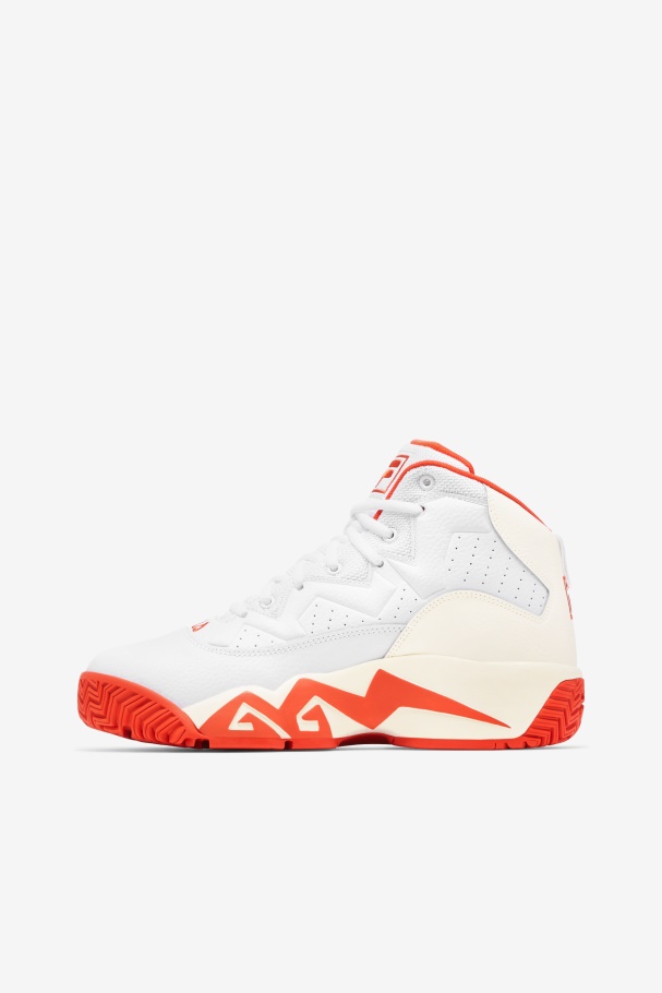 Women\'s Mb White/Mandarin Red/Gardenia Fila UK