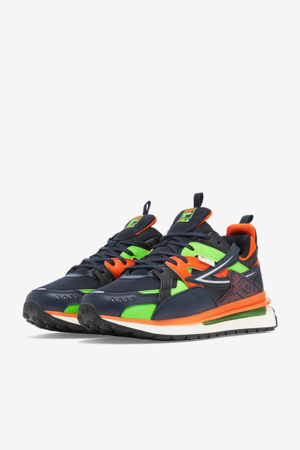 Men\'s Sandenal Blue/Red Orange/Green Fila UK