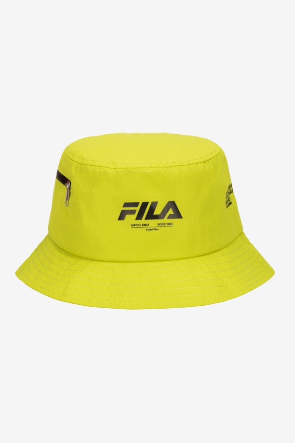 Lime Punch Ripstop Bucket Hat Fila UK