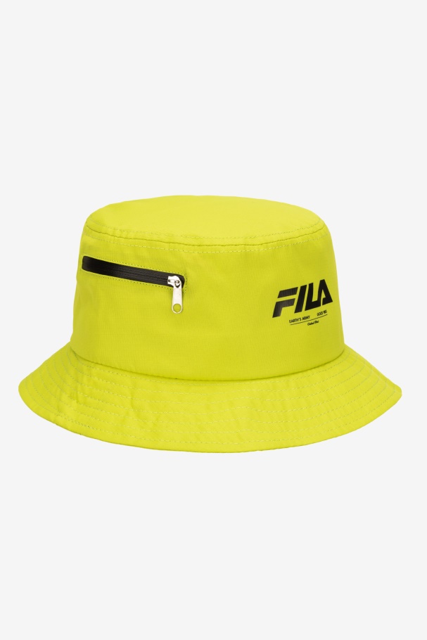 Lime Punch Ripstop Bucket Hat Fila UK