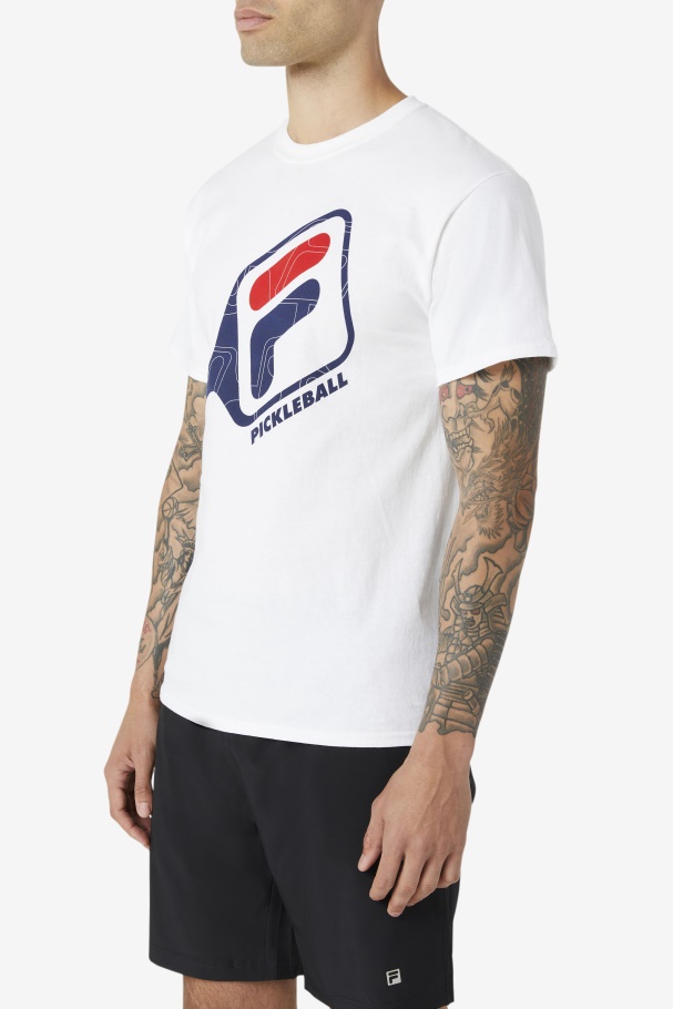 Fila UK White Pickleball Paddle Tee