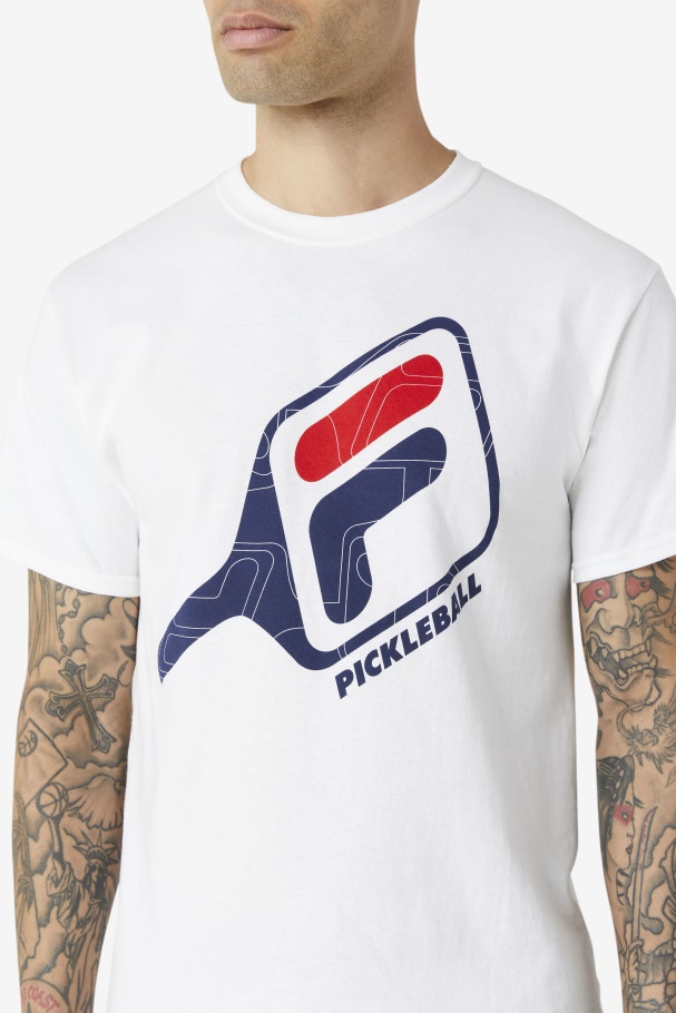 Fila UK White Pickleball Paddle Tee