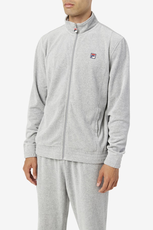 O-Fit Velour Jacket Heather Grey Fila UK