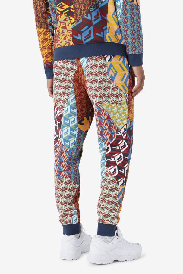 Fila UK Yellow Print/Ocean Amay Jogger