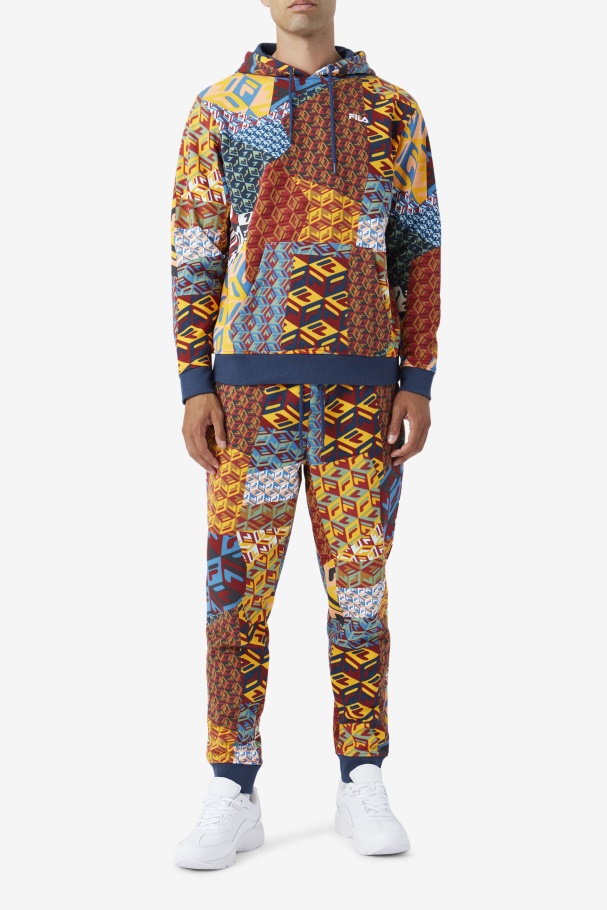 Fila UK Yellow Print/Ocean Amay Jogger