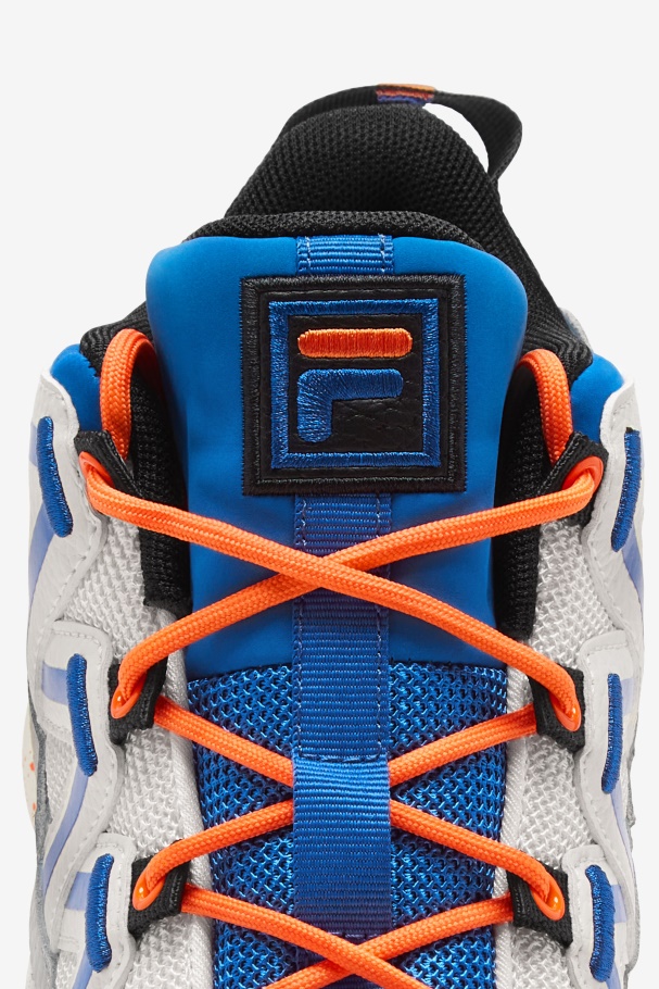 White/Silver Gray/Blue Fila UK Men\'s Stackhouse Spaghetti
