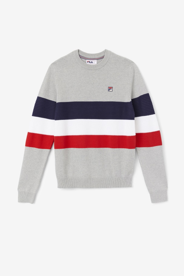 Light Grey Marl/Peacoat/White Fila UK Willkie Sweater