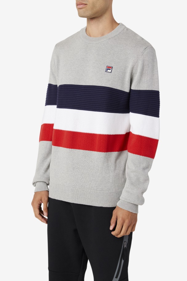 Light Grey Marl/Peacoat/White Fila UK Willkie Sweater