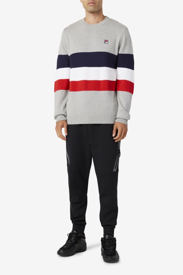 Light Grey Marl/Peacoat/White Fila UK Willkie Sweater