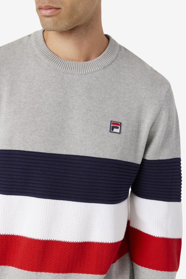 Light Grey Marl/Peacoat/White Fila UK Willkie Sweater