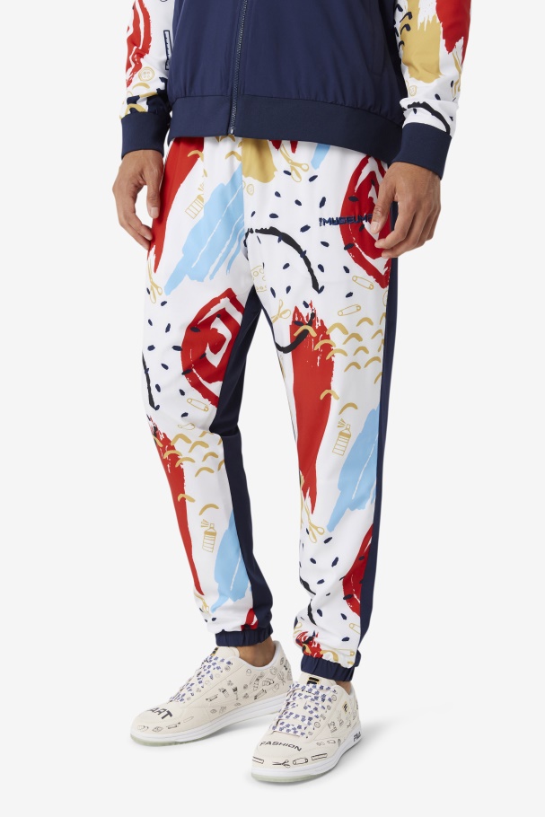 Fila UK x The Museum Printed Track Pant Fila UK Peacoat/White/Red