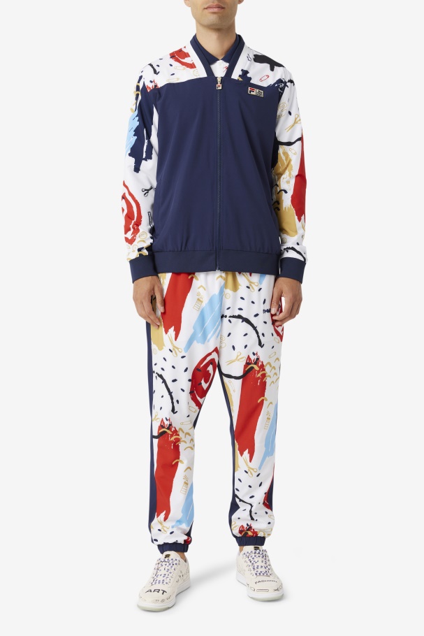 Fila UK x The Museum Printed Track Pant Fila UK Peacoat/White/Red