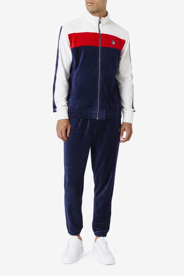 Fila UK Brice Velour Jacket Navy/White/Red