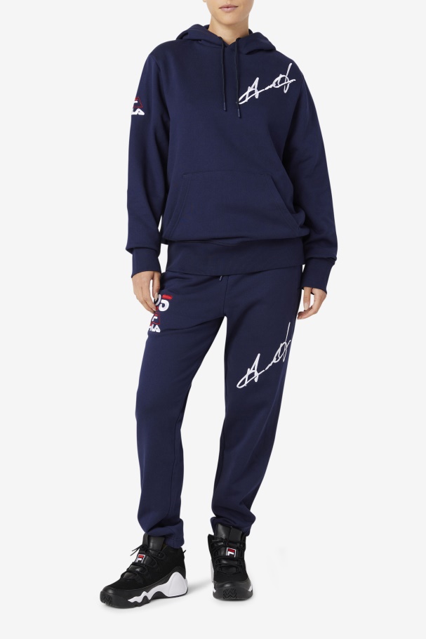 Navy Grant Hill Lazarus Hoodie Fila UK