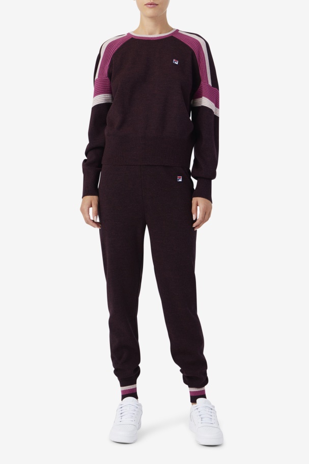 Fila UK Frankie Knit Pant Grape Wine/Rouge/Potpourri