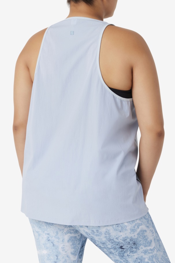 Fila UK Blue Fog/Black Fi-Lux Loose Tank Top