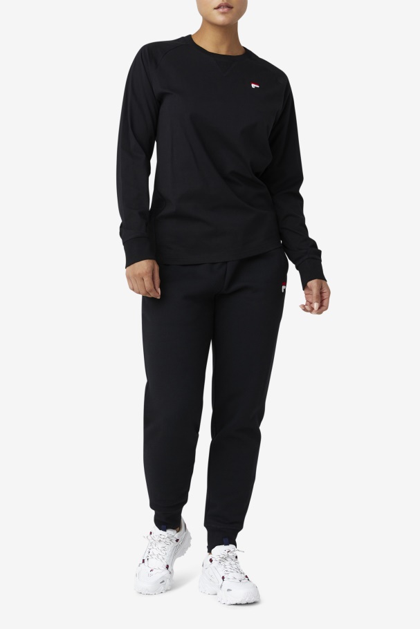 Fila UK Flynn Long Sleeve Tee Black