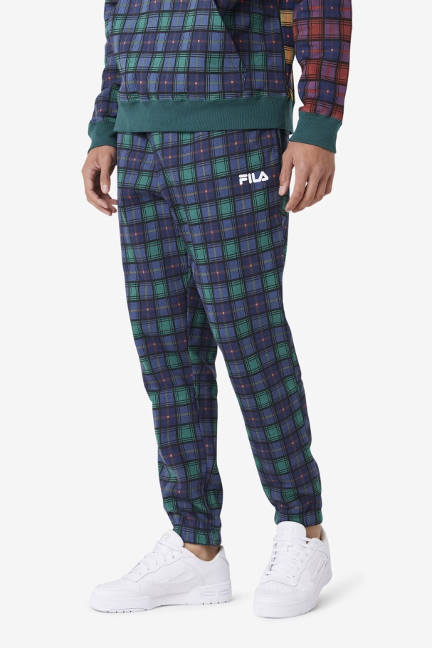 Fila UK Dorm Plaid Jogger June Bug/Rhubarb/Navy