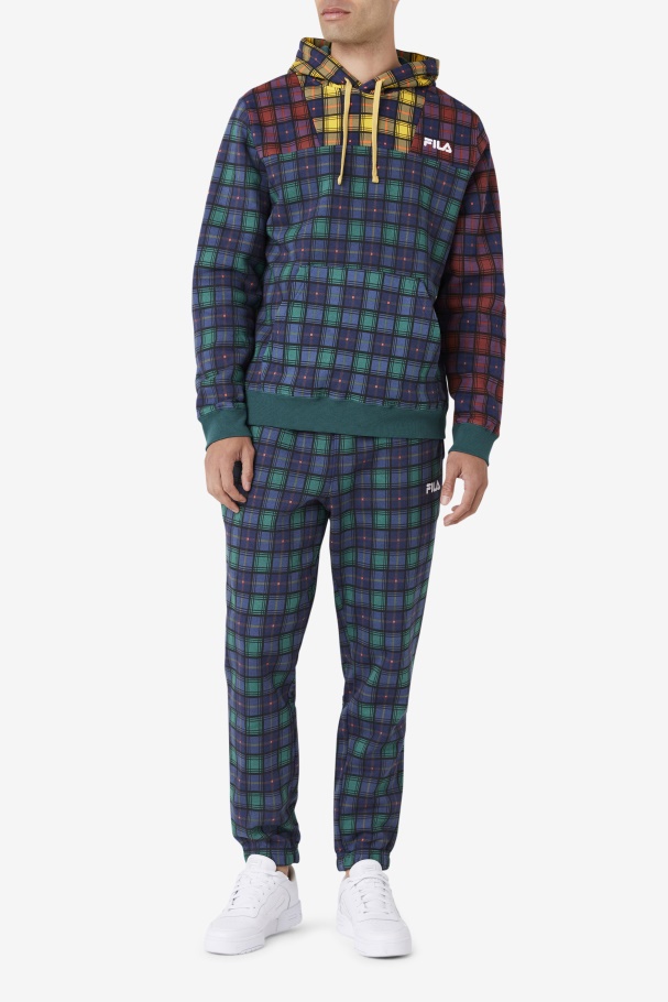 Fila UK Dorm Plaid Jogger June Bug/Rhubarb/Navy