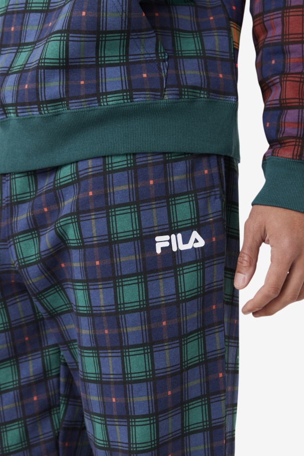 Fila UK Dorm Plaid Jogger June Bug/Rhubarb/Navy