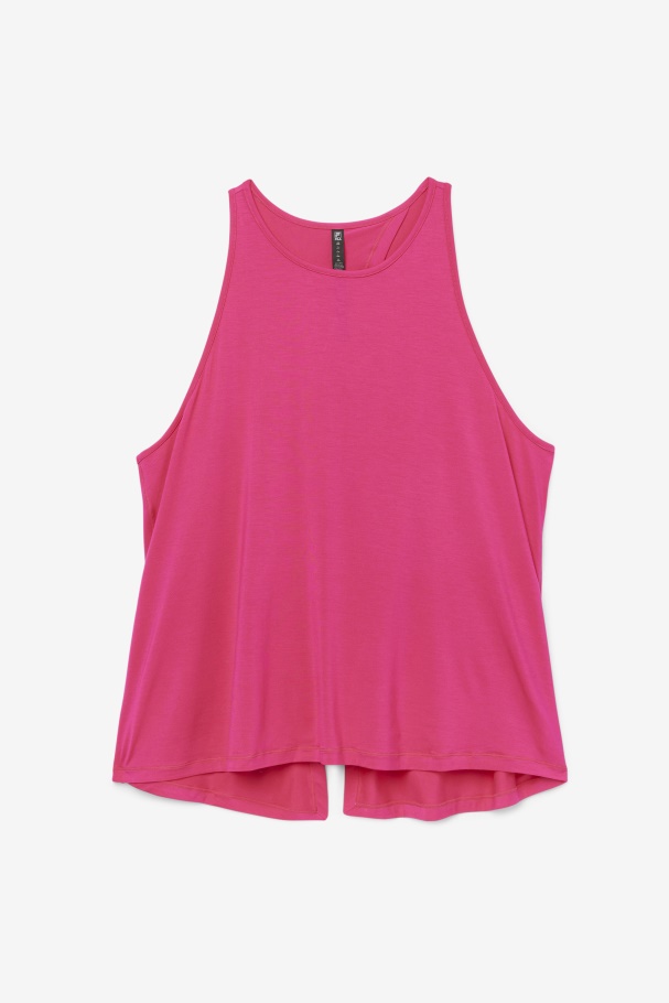 Fi-Lux Open Back Tank Top Bright Pink Fila UK