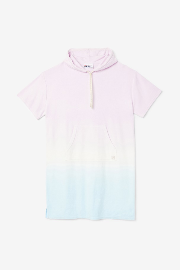 Orchid/Blue/Tender Peach Fila UK Cali Hooded Poncho
