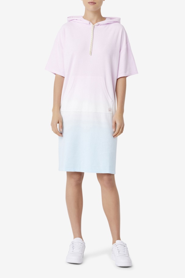 Orchid/Blue/Tender Peach Fila UK Cali Hooded Poncho