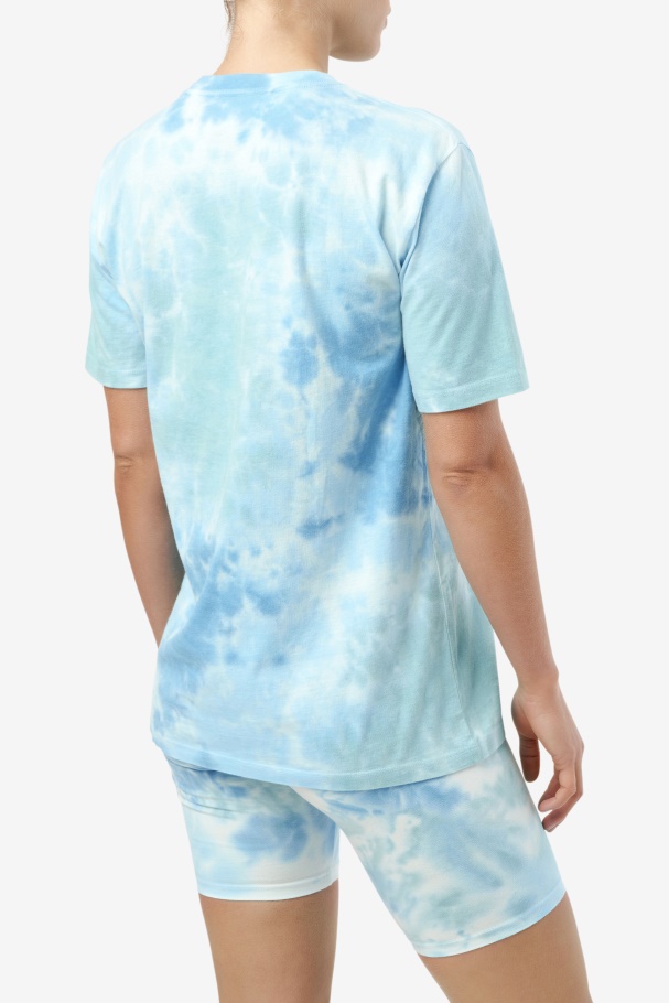 Alivia Tie Dye Tee White/Splish/All/Latigo Bay Fila UK
