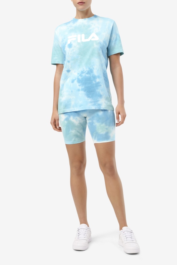 Alivia Tie Dye Tee White/Splish/All/Latigo Bay Fila UK