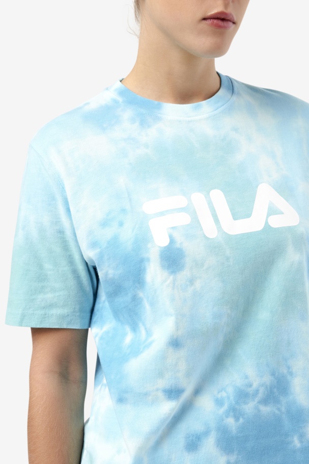 Alivia Tie Dye Tee White/Splish/All/Latigo Bay Fila UK