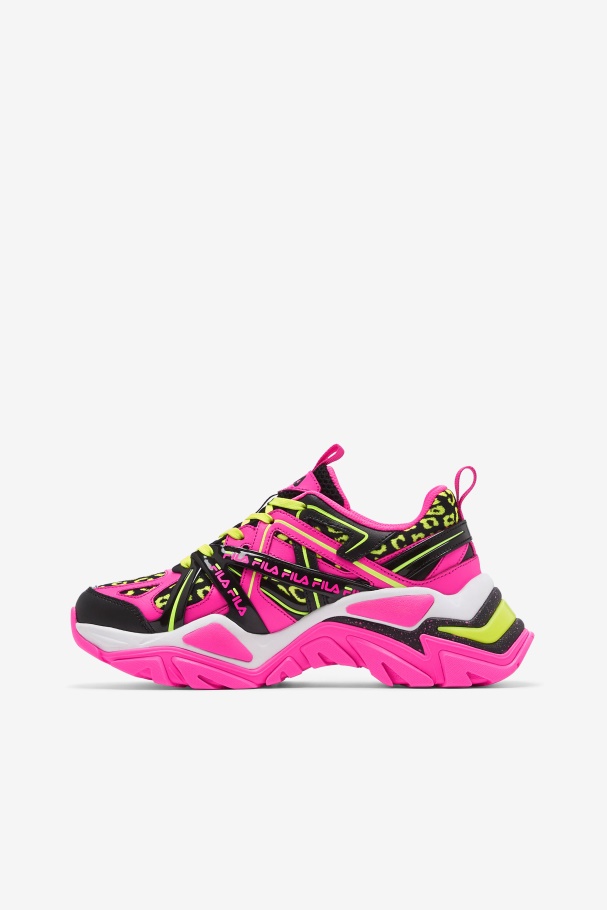 Pink/Black/White Fila UK Women\'s Electrove 2