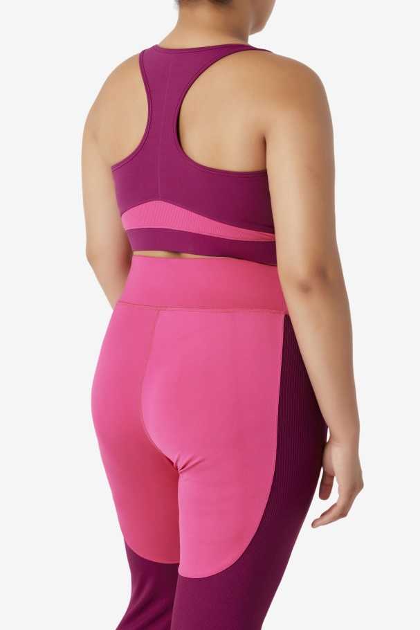 Magenta Purple/Bright Pink Fila UK Uplift Racerback Sports Bra