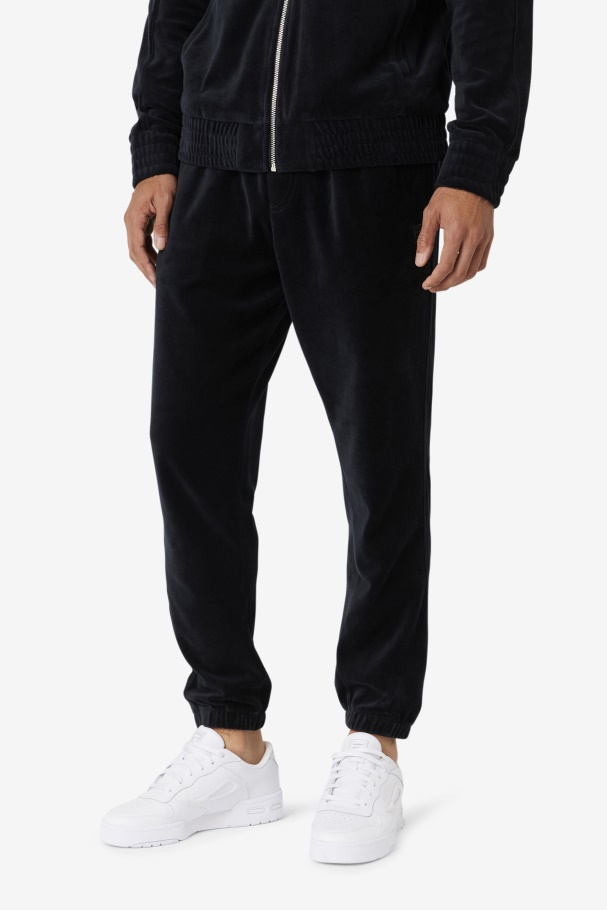 Black Deverall Velour Pant Fila UK