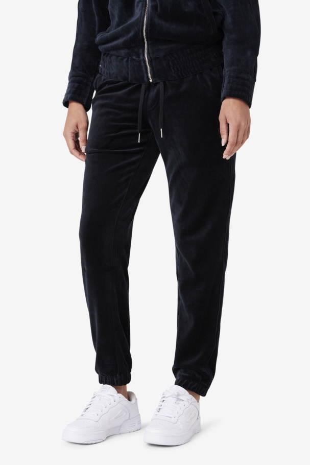 Black Deverall Velour Pant Fila UK
